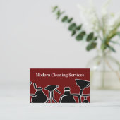 Carte De Visite Services de nettoyage de bureau à domicile moderne (Debout devant)