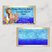 Carte De Visite Services De Nettoyage De Bureau Classy House Maid (Devant / Derrière)