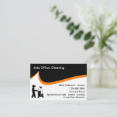 Carte De Visite Services De Nettoyage De Bureau Et Services De Ges (Debout devant)