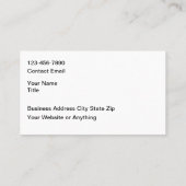 Carte De Visite Services de nettoyage de bureaux (Dos)