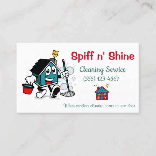 Carte De Visite Services De Nettoyage De Conception De Maison De C (Devant)