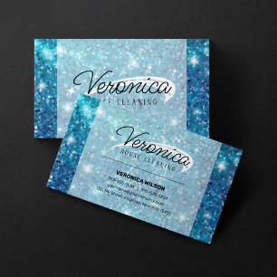 Carte De Visite Services de nettoyage de femmes de chambre à textu