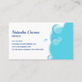 Carte De Visite Services de nettoyage de la maison bleue Garde-mai (Dos)