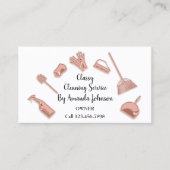 Carte De Visite Services de nettoyage de la maison Gold Logo Maid  (Devant)