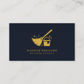 Carte De Visite Services de nettoyage de la maison Marine & Gold (Devant)