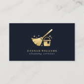 Carte De Visite Services de nettoyage de la maison Marine & Gold (Devant)