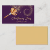 Carte De Visite Services de nettoyage de la plume de fée étincelan (Devant / Derrière)