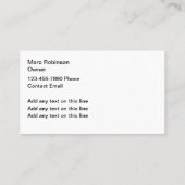 Carte De Visite Services de nettoyage de la pression (Dos)