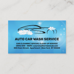 Carte De Visite Services de nettoyage de lavage automatique de voi