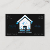 Carte De Visite Services de nettoyage de logo simple professionnel (Devant)