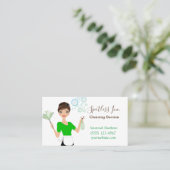 Carte De Visite Services de nettoyage de maison (Debout devant)