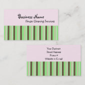 Carte De Visite Services de nettoyage de maison (Devant / Derrière)