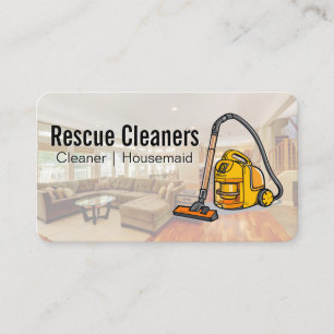 Carte De Visite Services de nettoyage de maison Aspirateur Fem