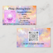 Carte De Visite Services De Nettoyage De Maison Classique Lave Pin (Devant / Derrière)