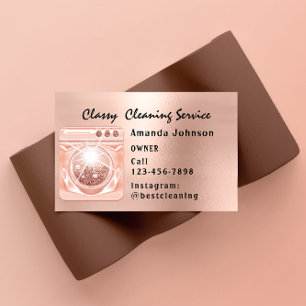 Carte De Visite Services de nettoyage de maison classique Maid QRC