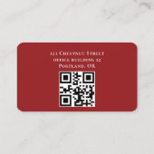 Carte De Visite Services de nettoyage de maison Code qr rouge char (Dos)