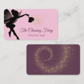 Carte De Visite Services de nettoyage de maison de femme de ménage (Devant / Derrière)