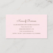 Carte De Visite Services De Nettoyage De Maison De Fille Rose (Dos)