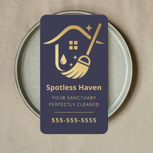 Carte De Visite Services de nettoyage de maison de luxe Ménage Nav