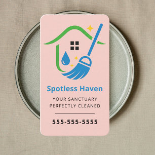 Carte De Visite Services de nettoyage de maison de luxe Ménage Ros