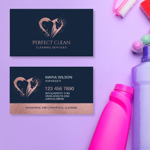 Carte De Visite Services de nettoyage de maison de ménage professi