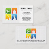 Carte De Visite Services de nettoyage de maison Fournitures Icônes (Devant / Derrière)
