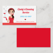 Carte De Visite Services De Nettoyage De Maison Maid (Devant / Derrière)