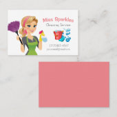 Carte De Visite Services De Nettoyage De Maison Maid (Devant / Derrière)