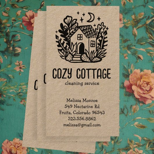 Carte De Visite Services De Nettoyage De Maison Mignonne Maison Ma