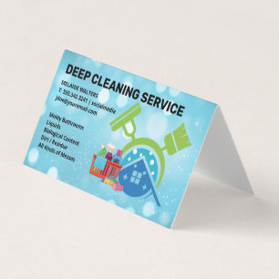 Carte De Visite Services de nettoyage de maison Nettoyeurs de fe