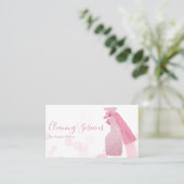 Carte De Visite Services De Nettoyage De Maison Parties scintillan (Debout devant)