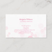 Carte De Visite Services De Nettoyage De Maison Parties scintillan (Dos)