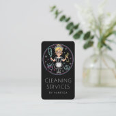 Carte De Visite Services de nettoyage de maison professionnels Mar (Debout devant)