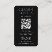 Carte De Visite Services de nettoyage de maison professionnels Mar (Dos)