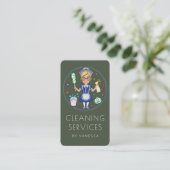 Carte De Visite Services de nettoyage de maison professionnels Mén (Debout devant)