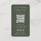 Carte De Visite Services de nettoyage de maison professionnels Mén (Dos)