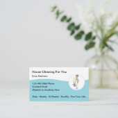 Carte De Visite Services de nettoyage de maison professionnels mod (Debout devant)