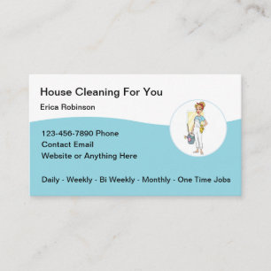 Carte De Visite Services de nettoyage de maison professionnels mod