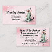 Carte De Visite Services de nettoyage de maisons à vide vert (Devant / Derrière)