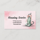 Carte De Visite Services de nettoyage de maisons à vide vert (Devant)