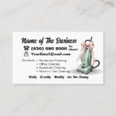 Carte De Visite Services de nettoyage de maisons à vide vert (Dos)