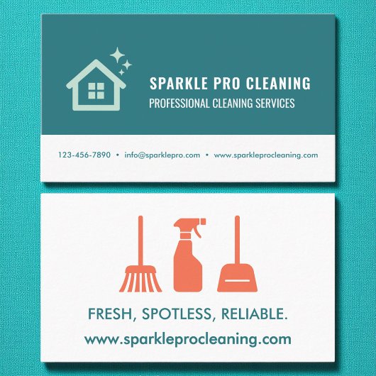 Carte De Visite Services de nettoyage de maisons professionnels tu