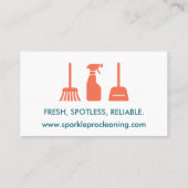 Carte De Visite Services de nettoyage de maisons professionnels tu (Dos)