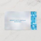 Carte De Visite Services de nettoyage de piscine professionnels co (Dos)