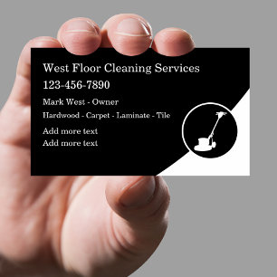 Carte De Visite Services de nettoyage de sol modernes