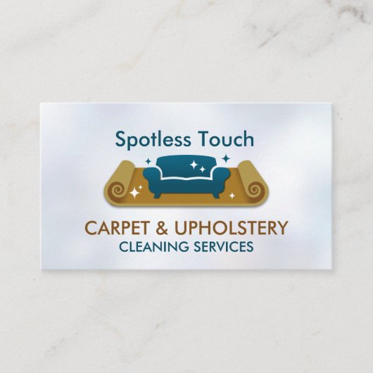 Carte De Visite Services de nettoyage de tapis et d'Upholstery (Devant)