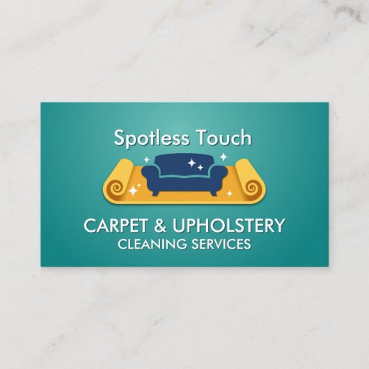 Carte De Visite Services de nettoyage de tapis et d'Upholstery (Devant)