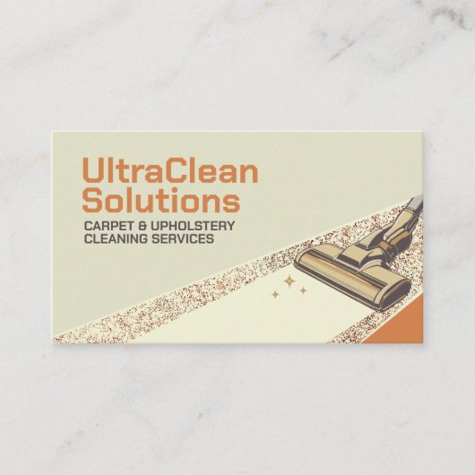 Carte De Visite Services de nettoyage de tapis et d'Upholstery (Devant)