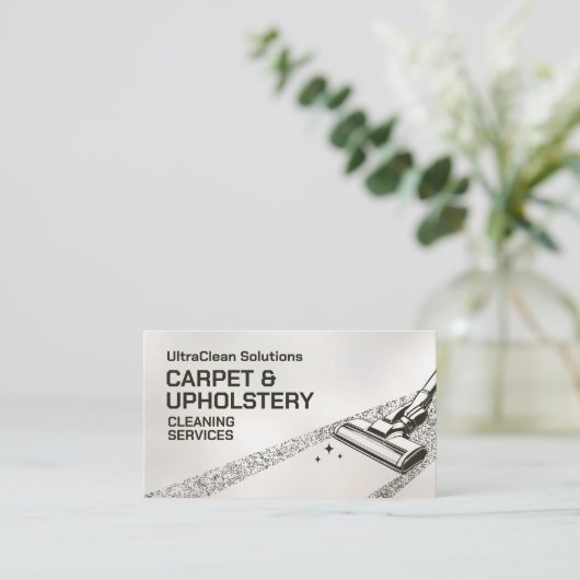 Carte De Visite Services de nettoyage de tapis et d'Upholstery (Debout devant)