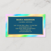 Carte De Visite Services de nettoyage de vacuum Rainbow Confetti (Dos)